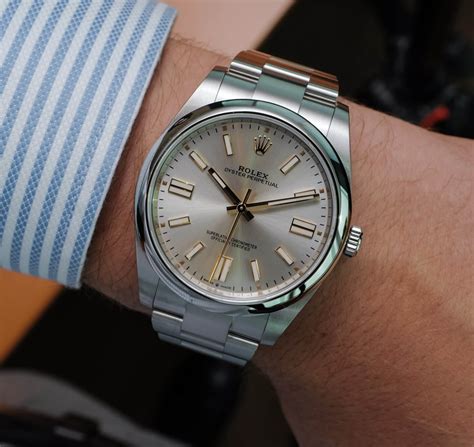 rolex oyster perpetual 41 leather strap|rolex oyster perpetual metal strap.